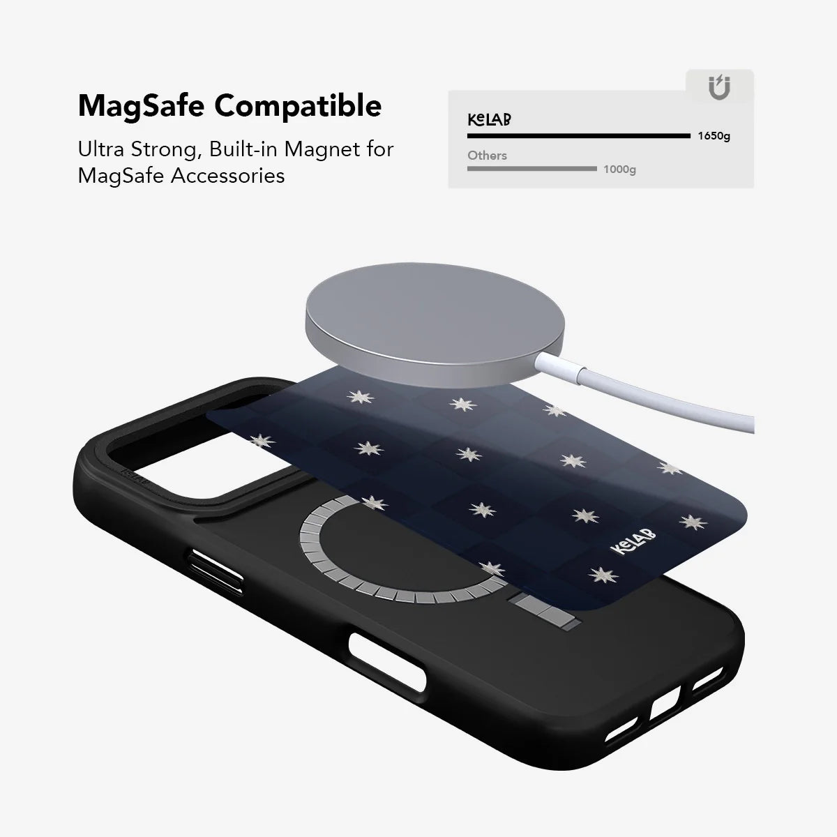 Celestial Check | Navy Checkered Phone Case