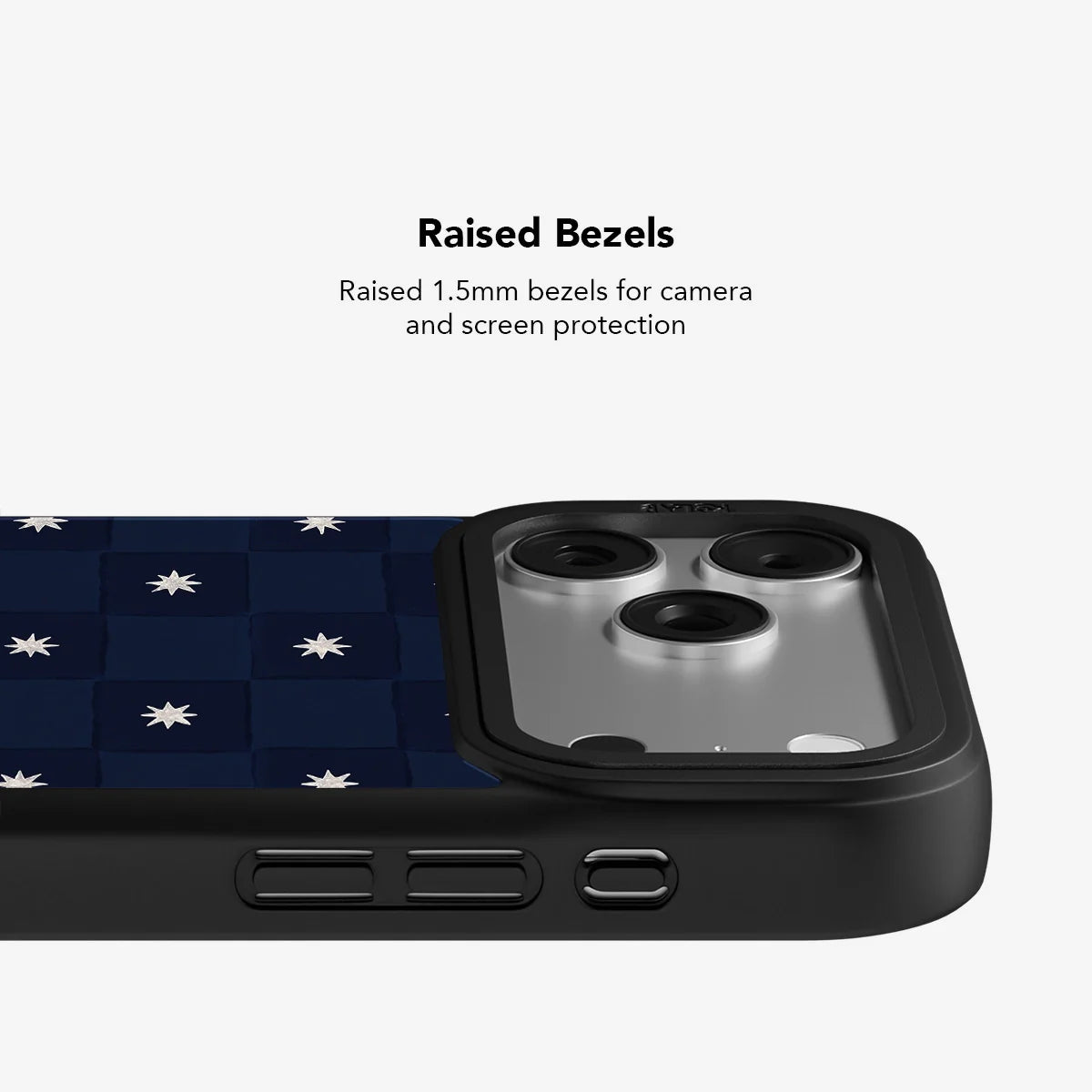 Celestial Check | Navy Checkered Phone Case