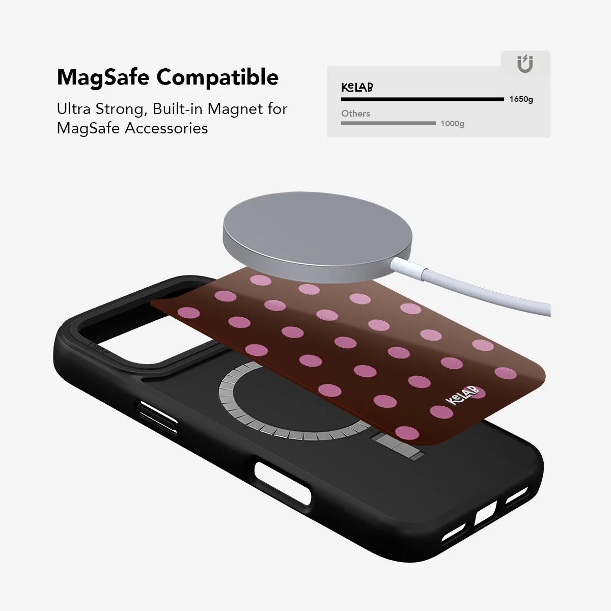 Velvet Pop | Brown Pink Polka Dot Phone Case