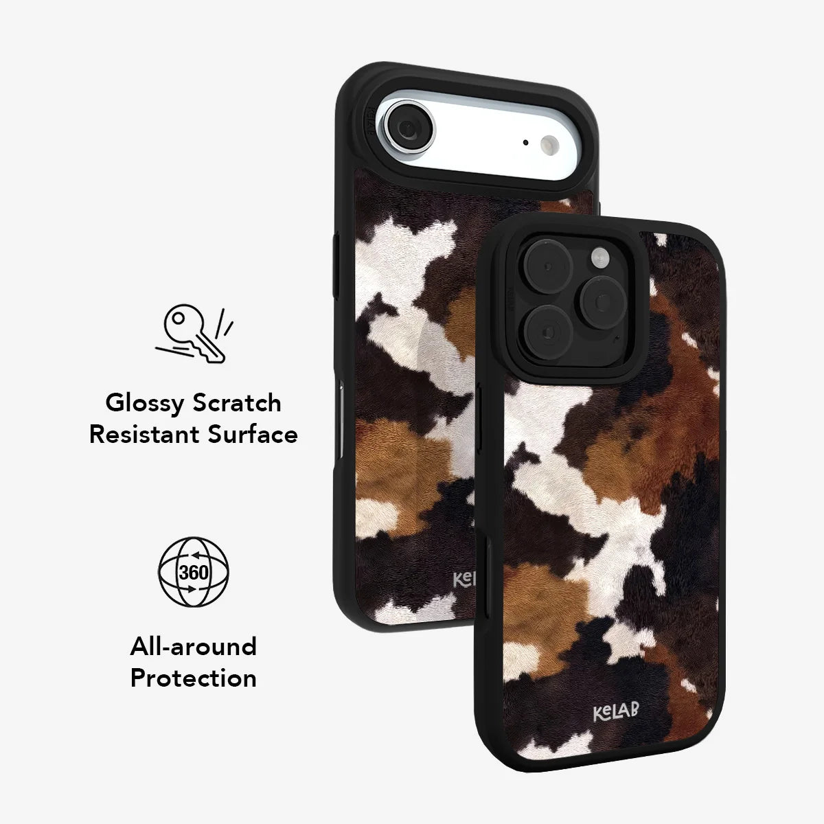 Cattle Drive | Brown and Black Cow Print Phone Case