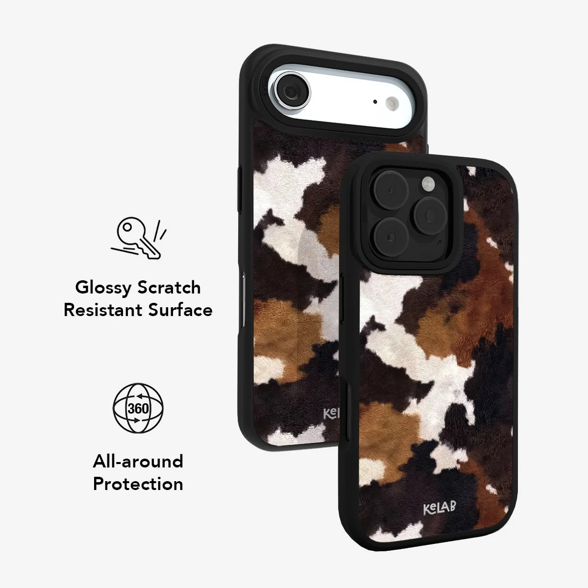 Cattle Drive | Brown and Black Cow Print Phone Case