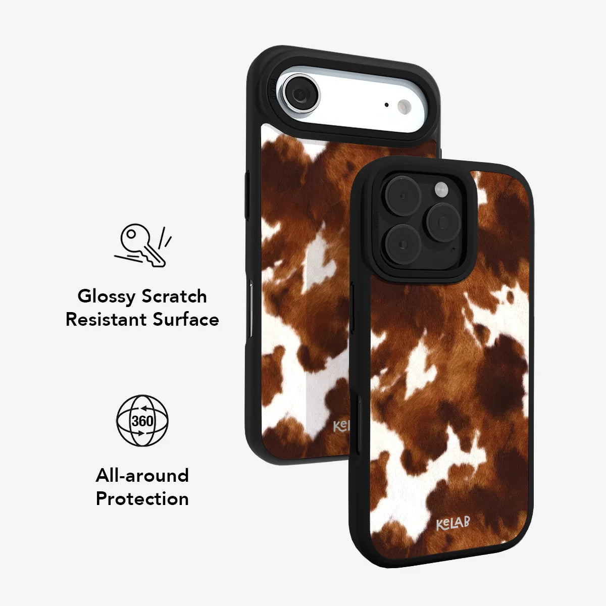 Milk & Mahogany | Brown Cow Print Phone Case