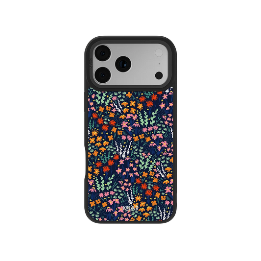 Midnight Meadow | Vibrant Wildflower Navy Phone Case