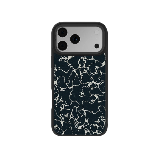 Obsidian Vein | Abstract Black Marble Phone Case