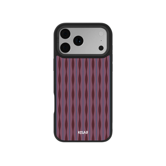 Mulberry | Burgundy Phone Case with Wavy Textured Design
