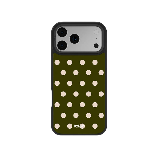 Urban Sage | Olive Polka Dot Phone Case
