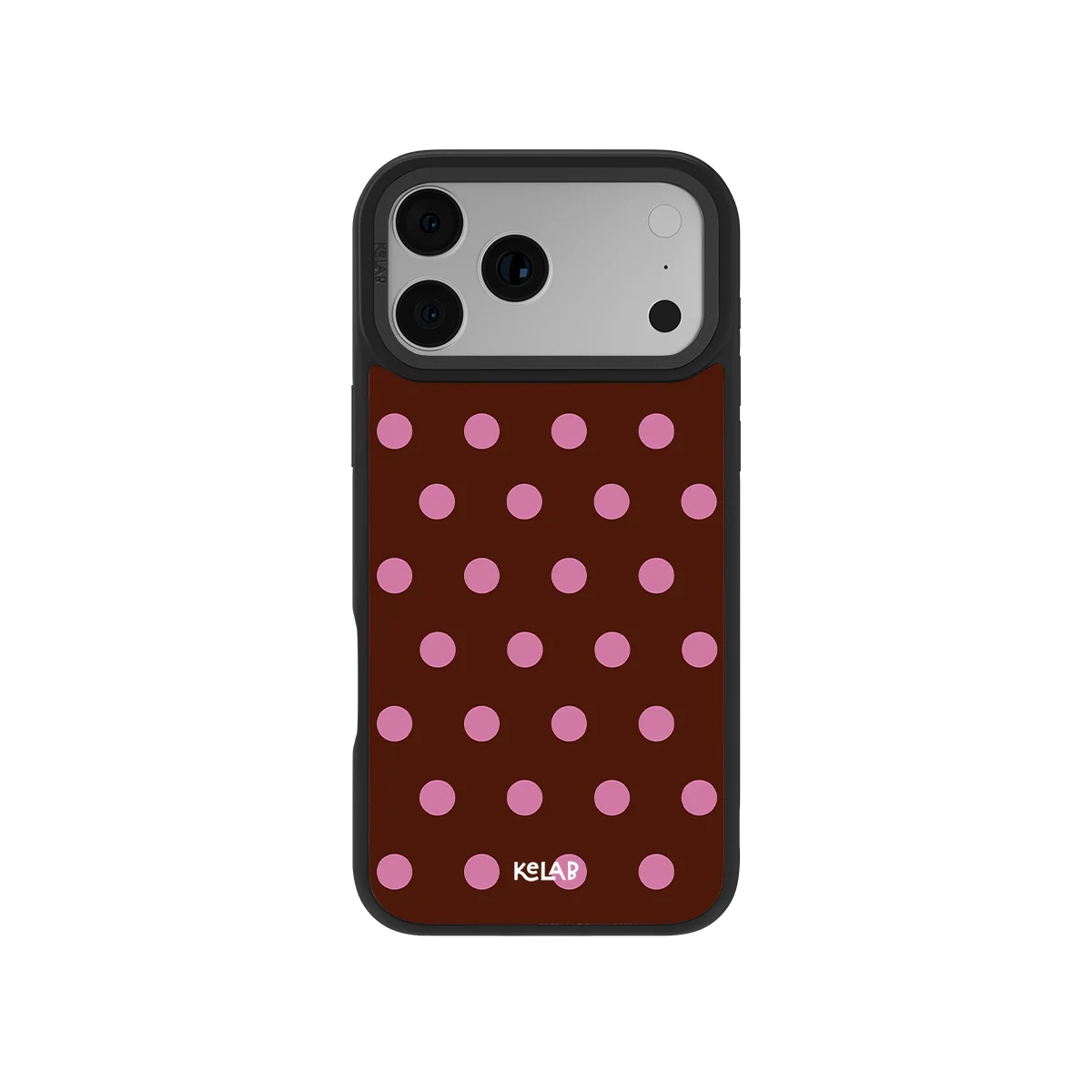 Velvet Pop | Brown Pink Polka Dot Phone Case