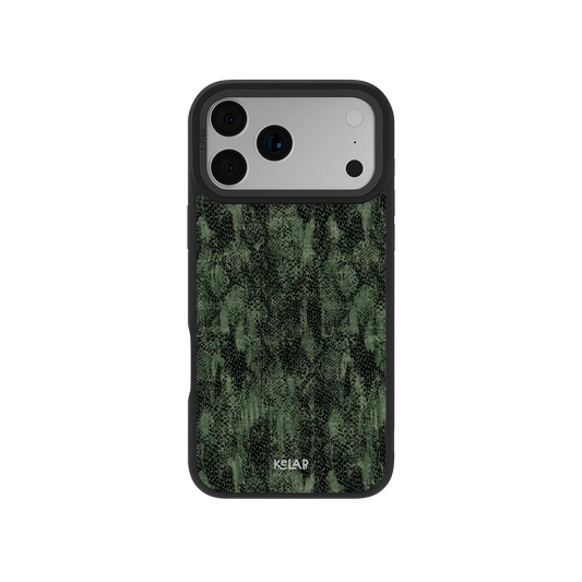 Emerald Python | Textured Olive Snakeskin Phone Case