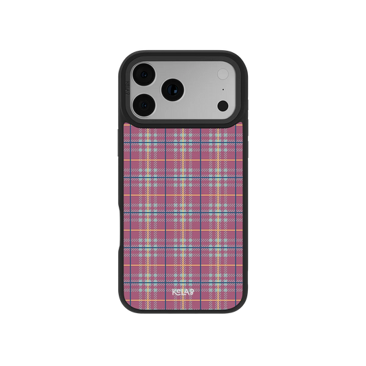 Mullberry Hue | Mauve and Teal Plaid Phone Case