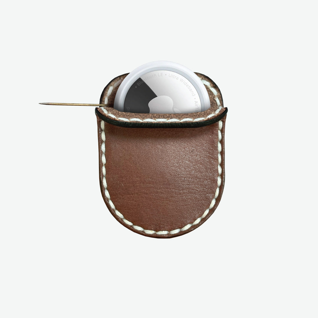 AirTag Brooch Pin Leather Case
