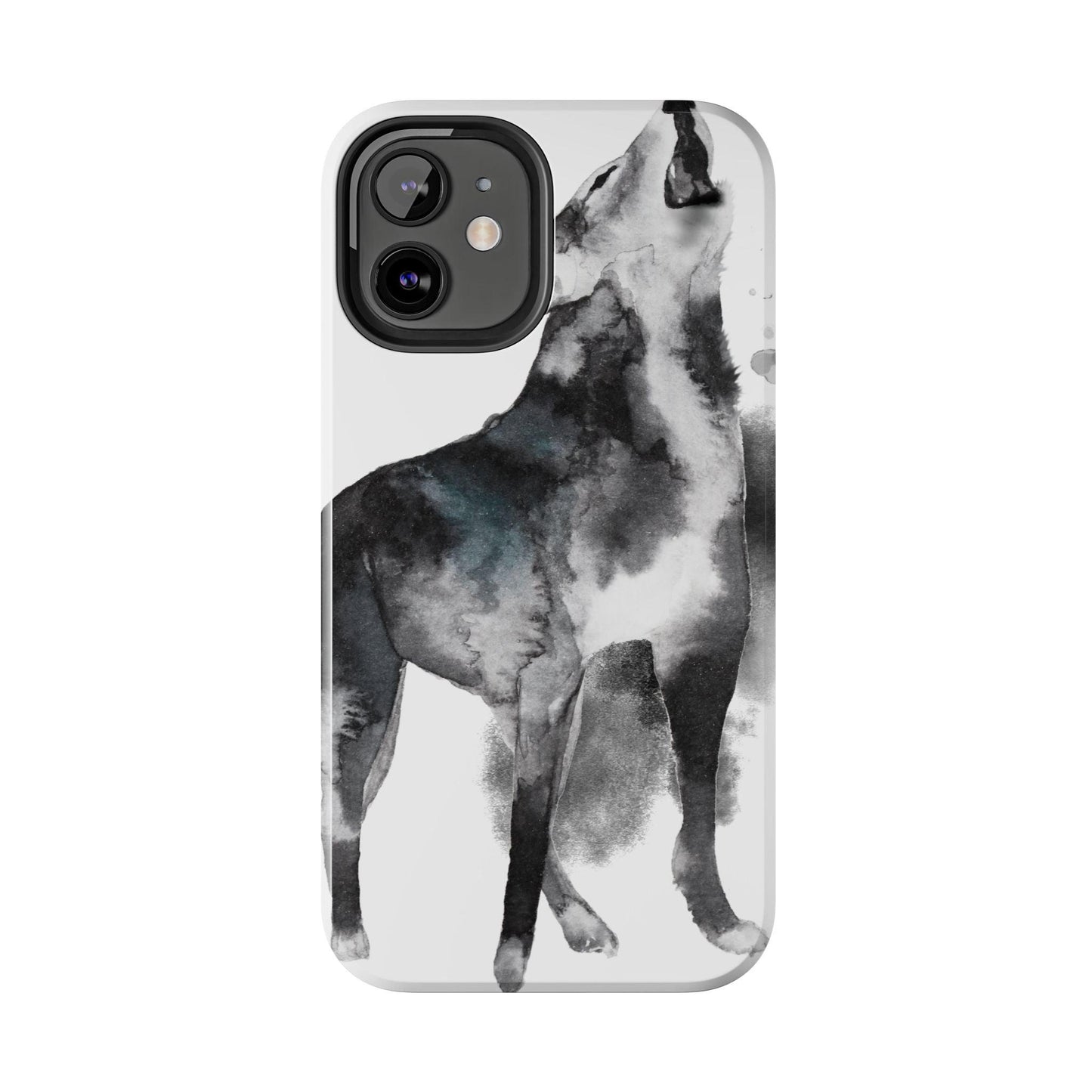 Black and White Dog Printed Tough Phone Cases