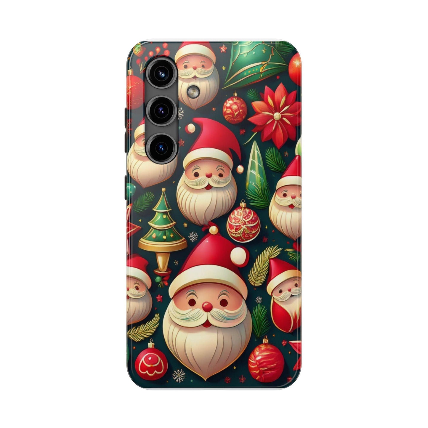 Samsung Tough Phone Case Santa and Trees