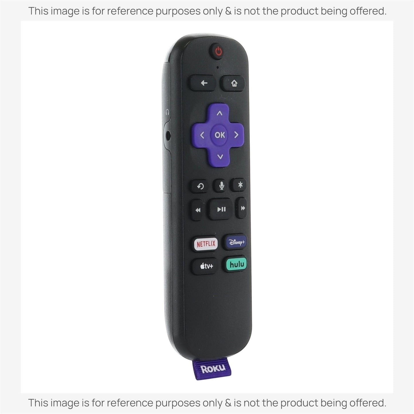 Roku RC-EL2 Streaming Stick Remote Control | Voice | Headphone Jack | Netflix | Disney+ | Apple TV+ | Hulu - 3226001085