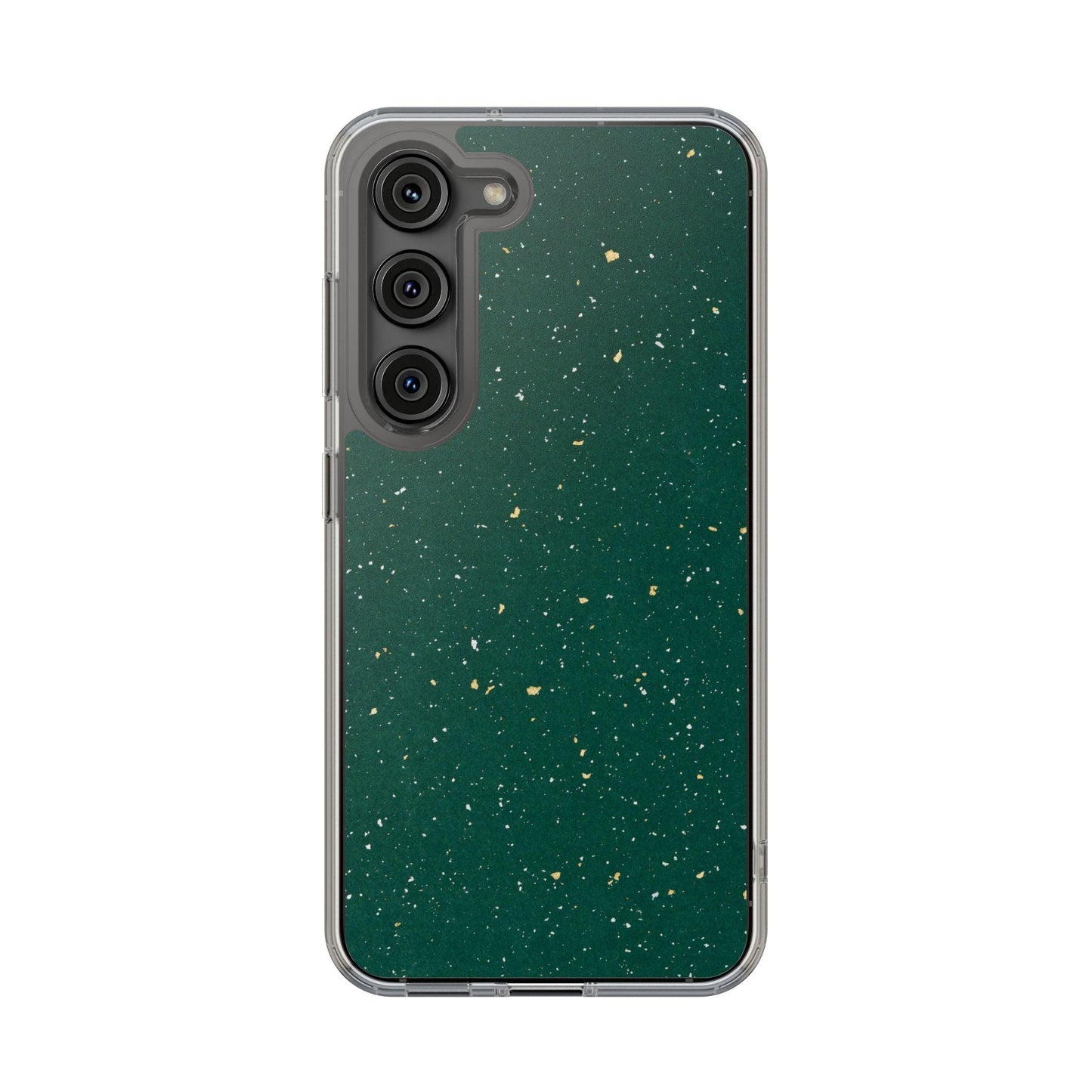 Clear Cases Green with Glitter