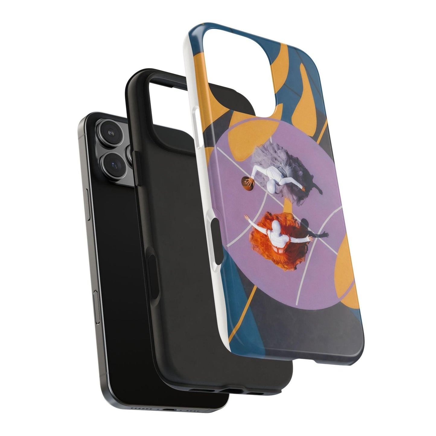Two Womens Play basket ball Tough Phone Cases