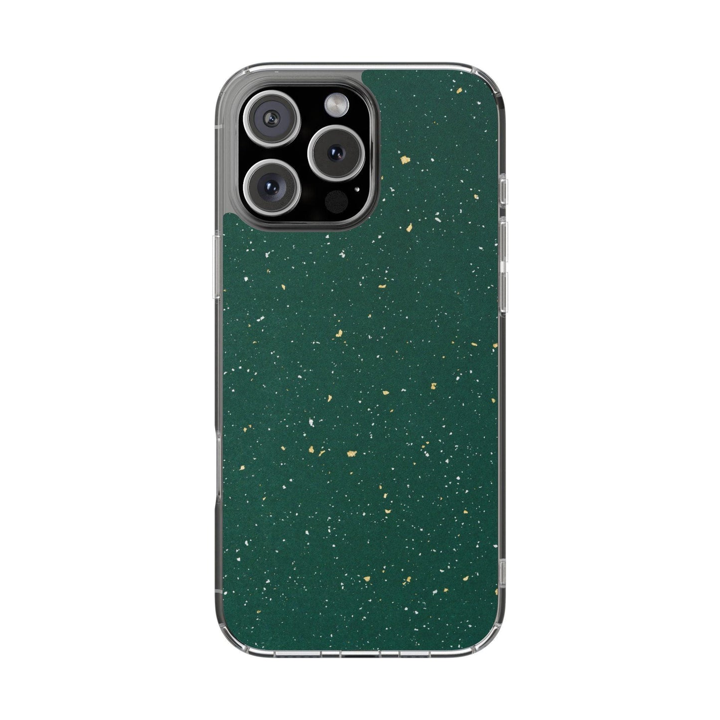 Clear Cases Green with Glitter