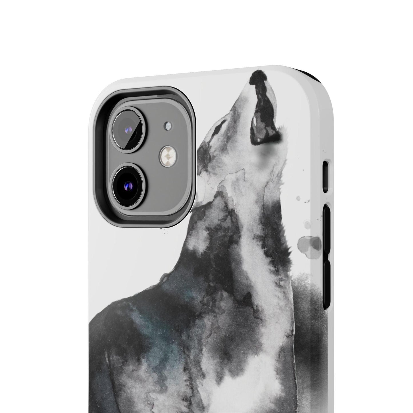Black and White Dog Printed Tough Phone Cases