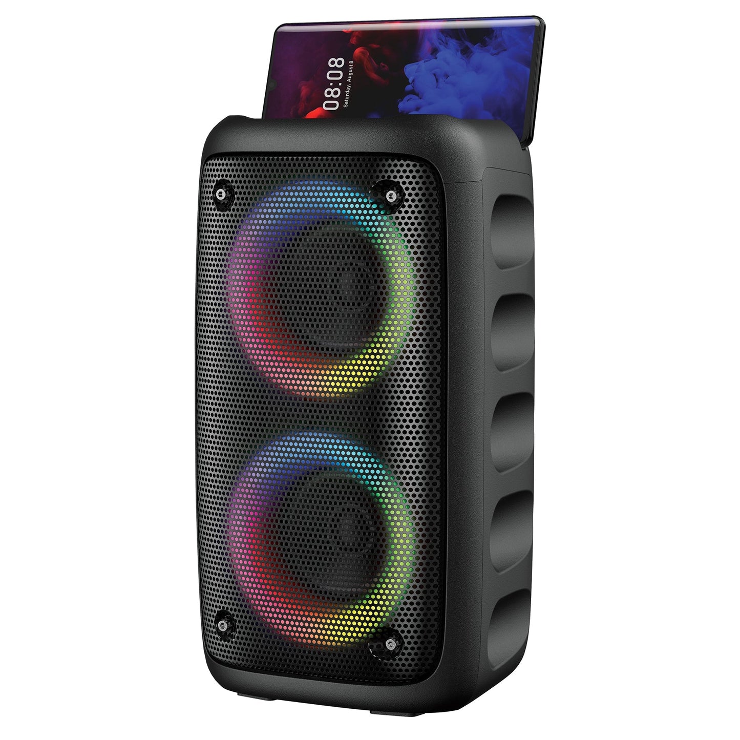 Supersonic 2 x 3" High Efficiency Speaker with LED Lights & Multi-Connectivity (IQ-1933BT)