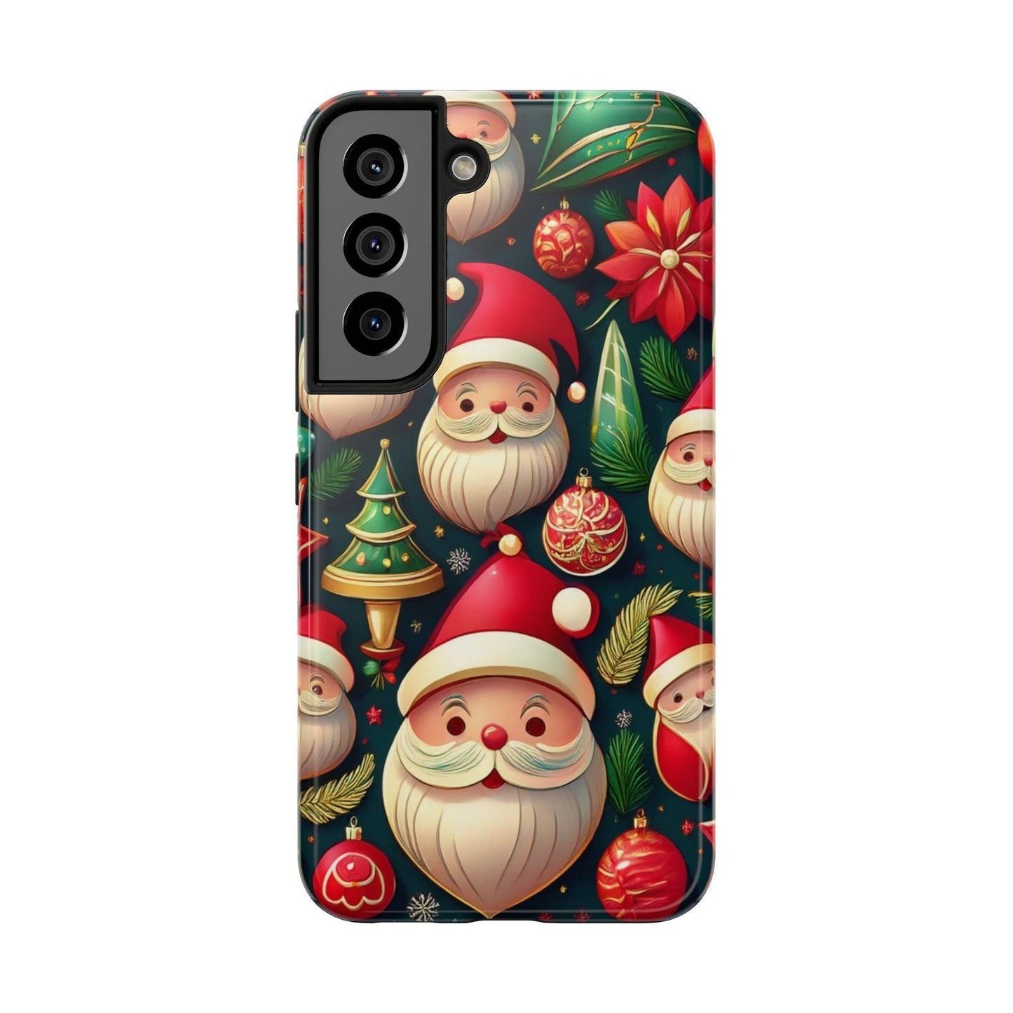 Samsung Tough Phone Case Santa and Trees