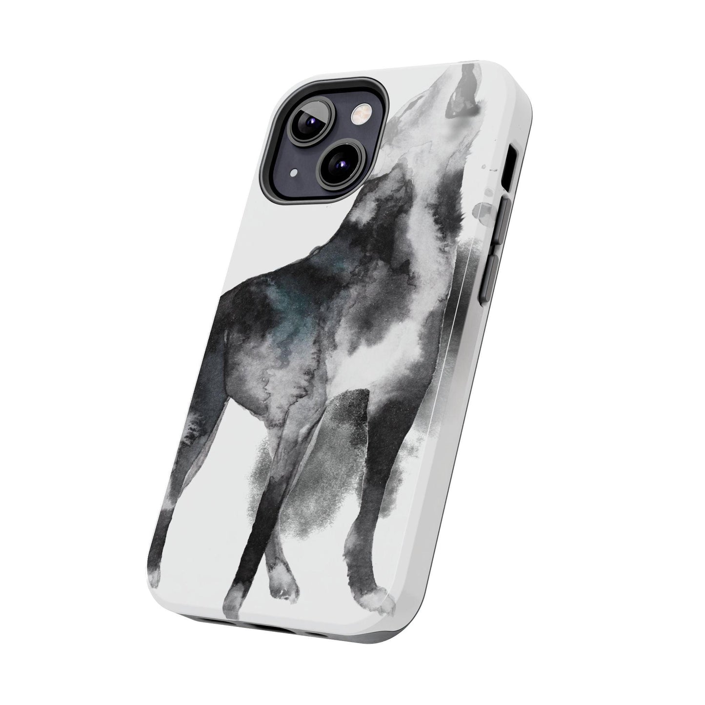 Black and White Dog Printed Tough Phone Cases
