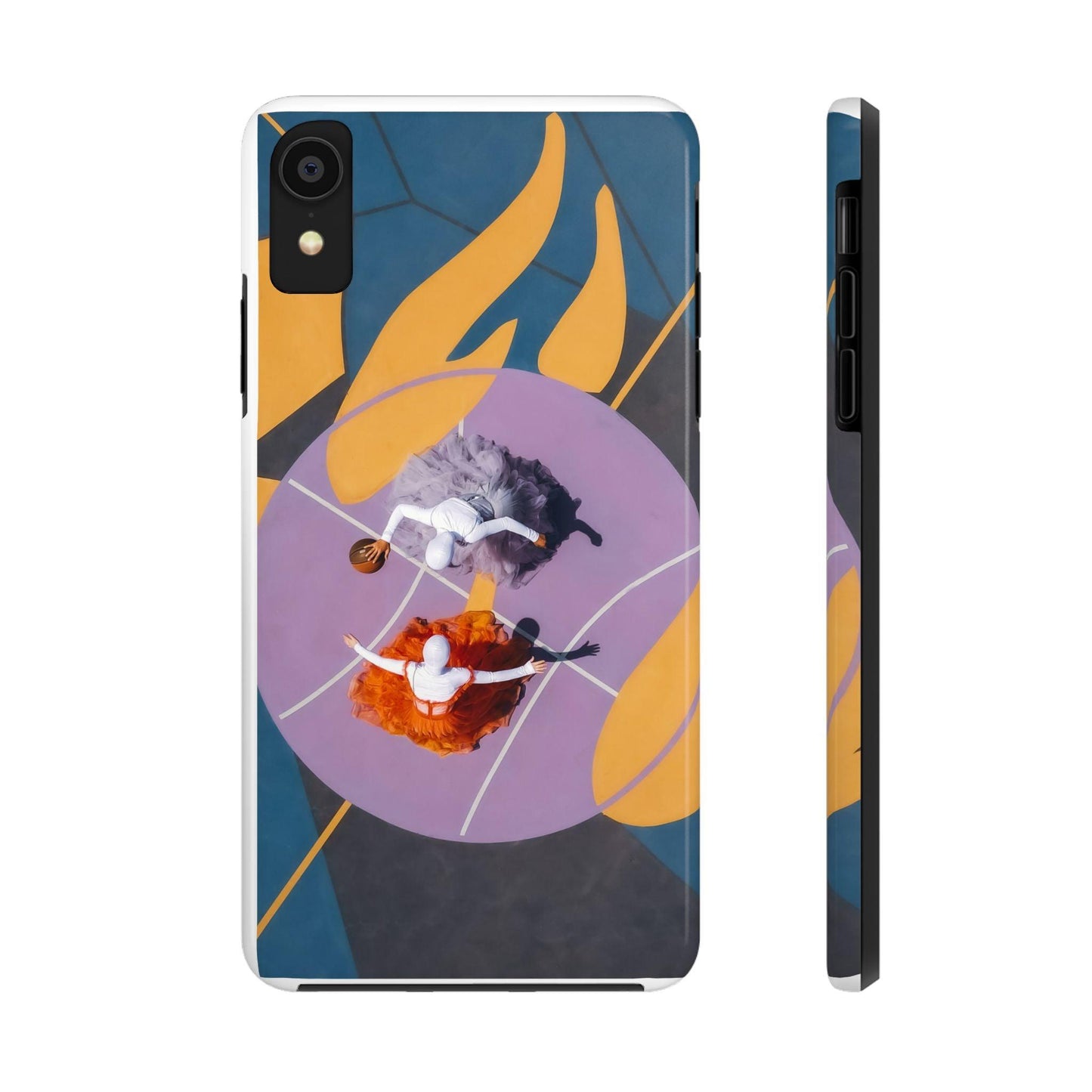 Two Womens Play basket ball Tough Phone Cases