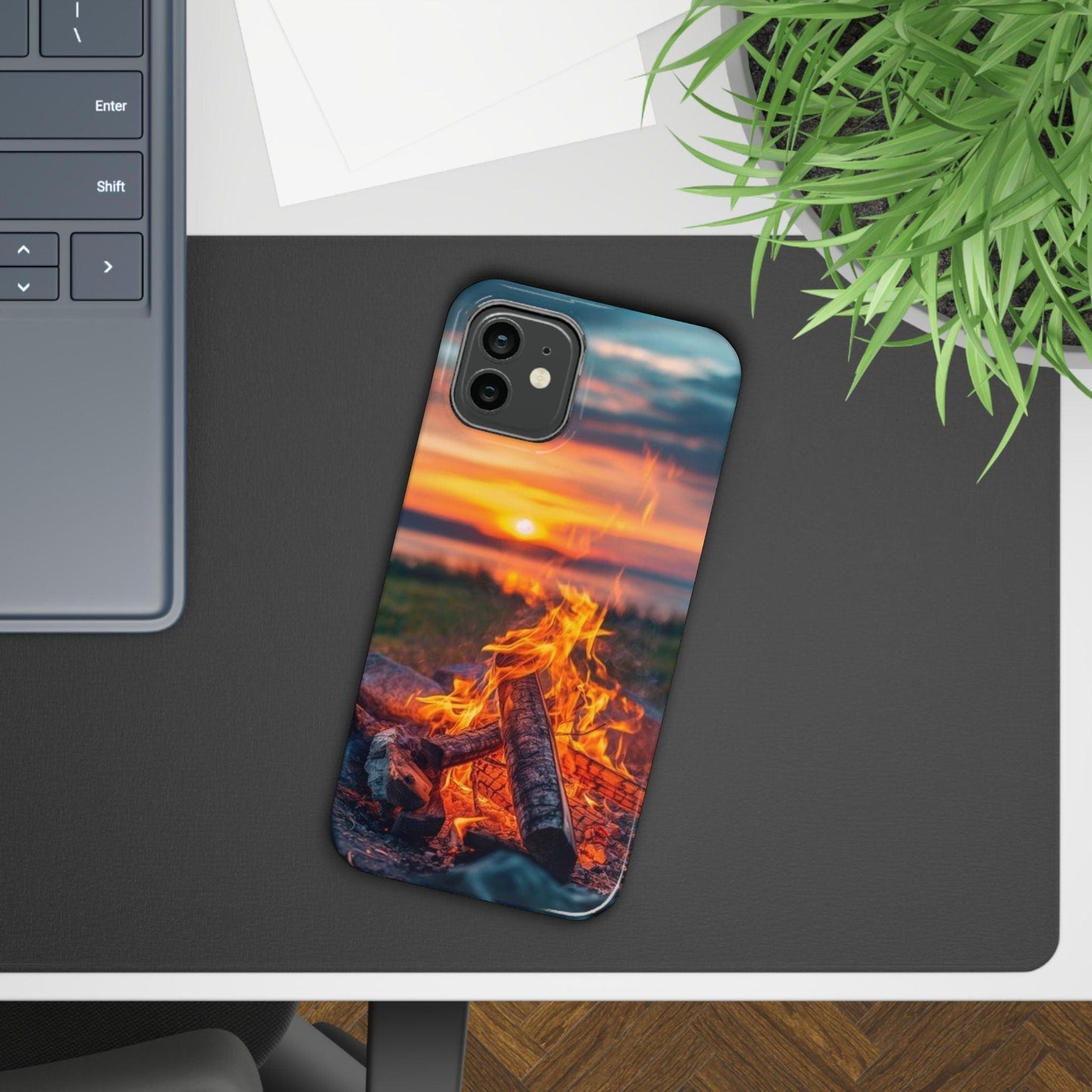 Woodland Fire Phone Case – Warmth of Nature’s Blaze on Your Device