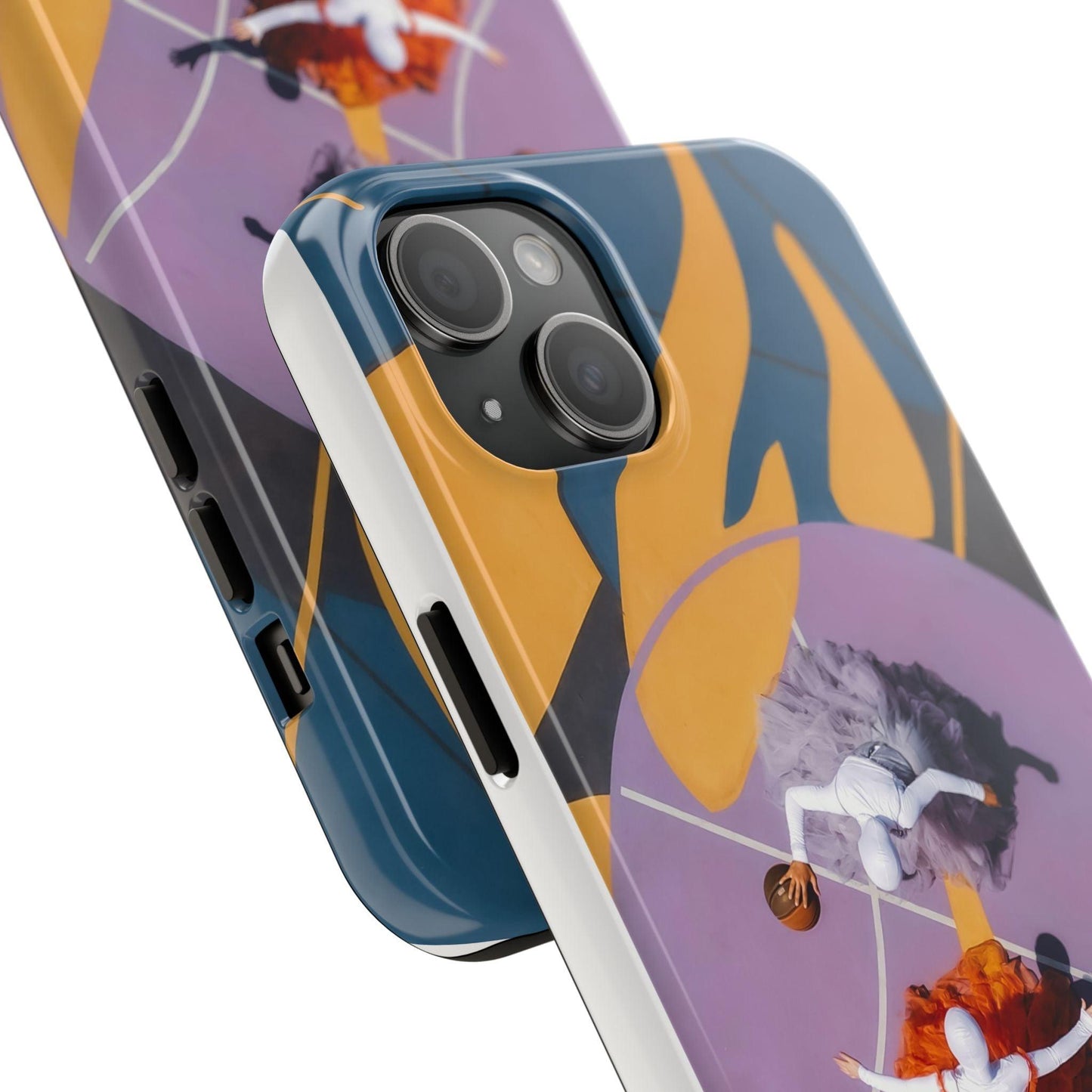 Two Womens Play basket ball Tough Phone Cases