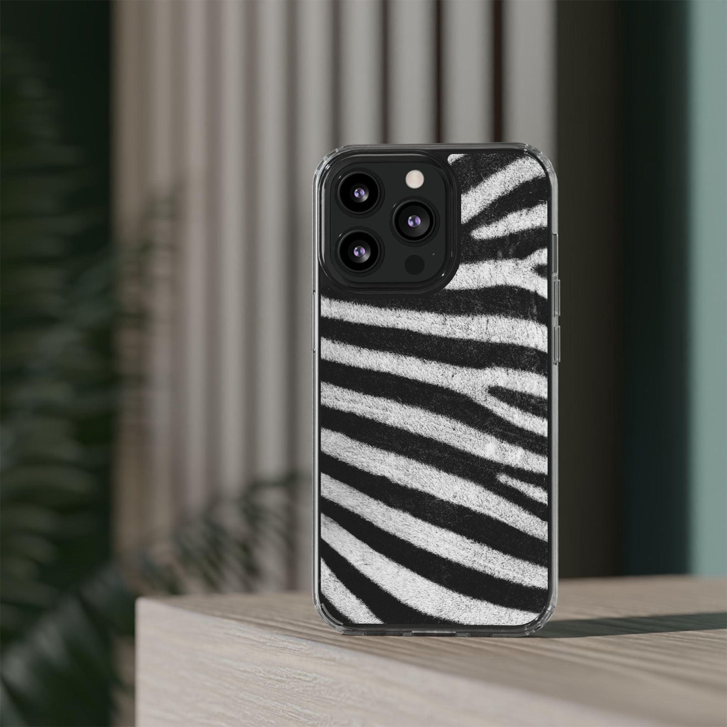 Clear Cases Black and White Zebra Stripes