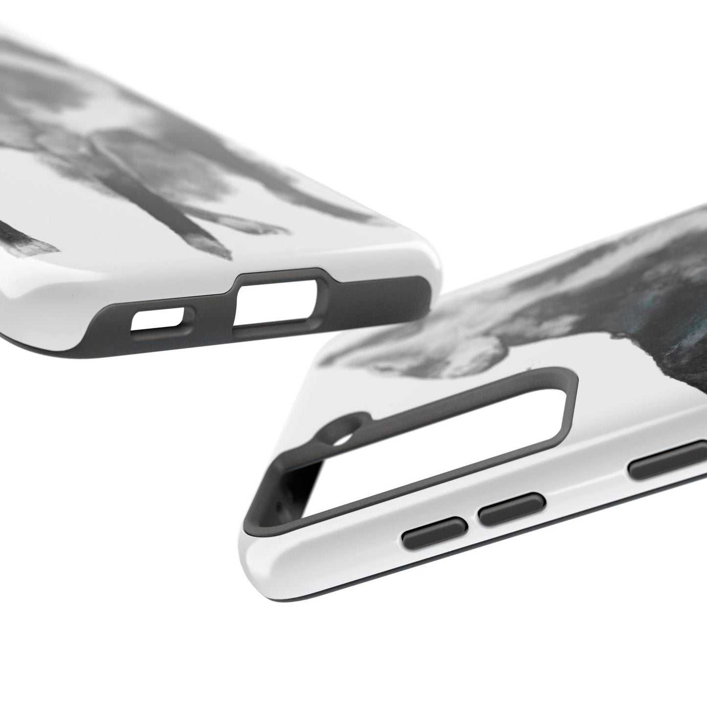 Black and White Dog Printed Tough Phone Cases