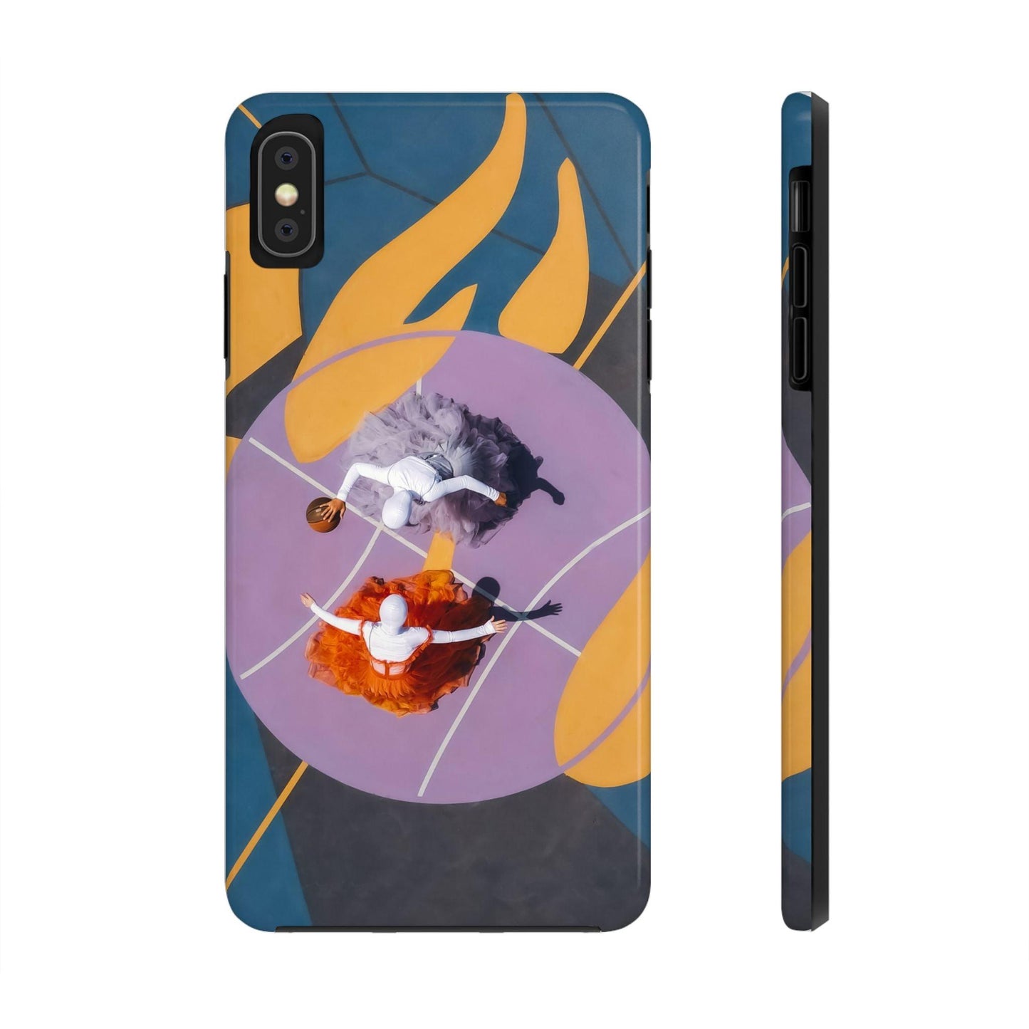 Two Womens Play basket ball Tough Phone Cases