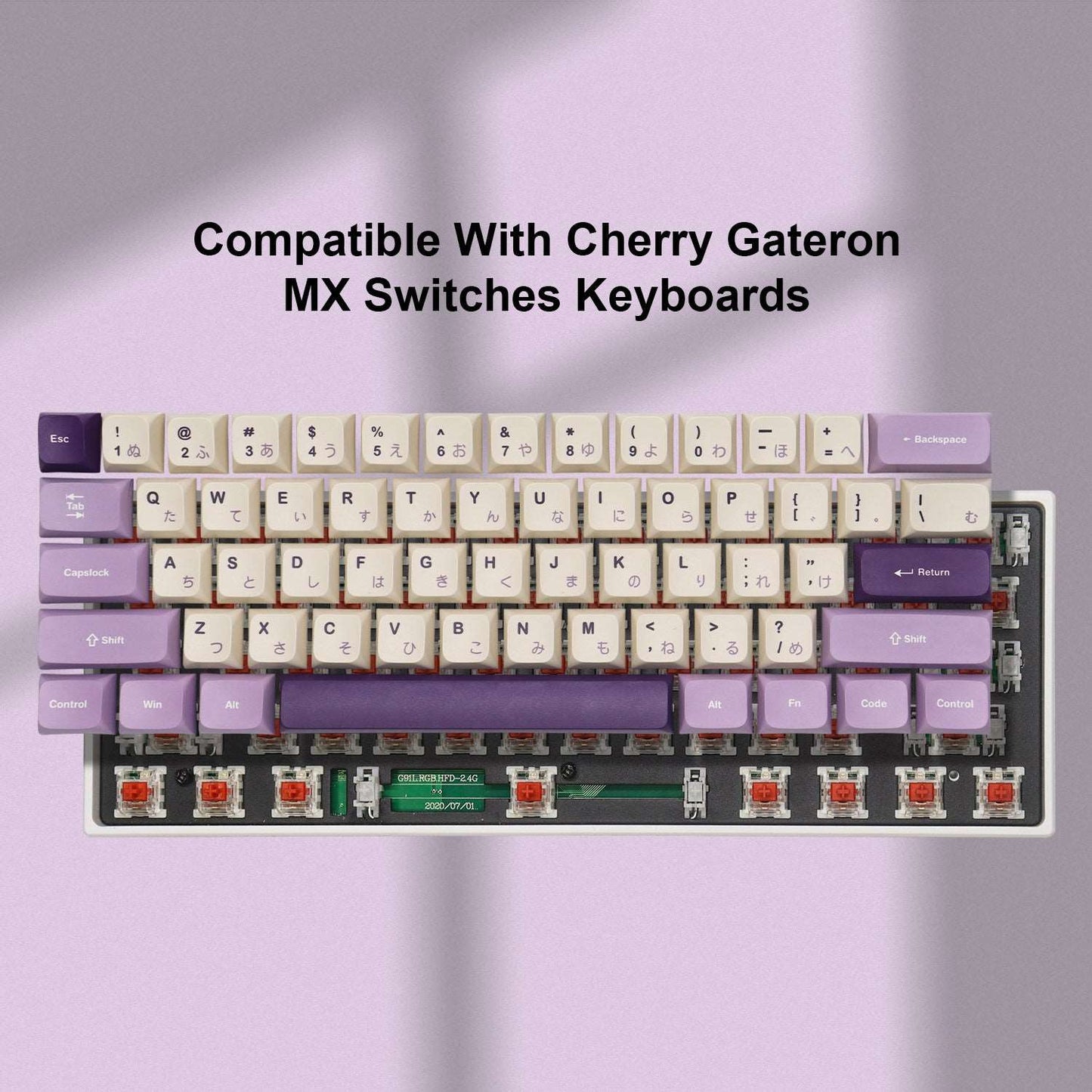XVX Lavender Purple/Blue Dye-Sub XVX Profile Keycap Set (123-Key)