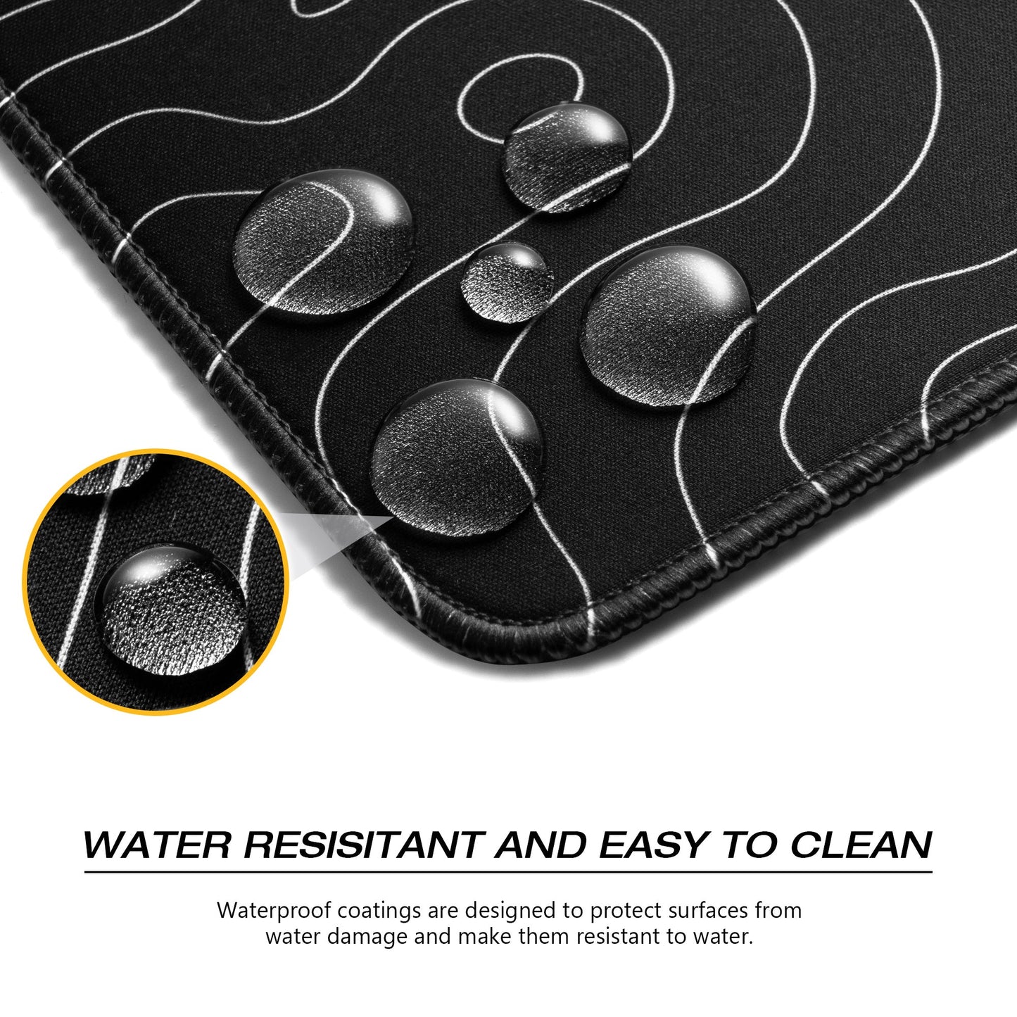 XVX Kanagawa Outline Themed Large Desk Mat