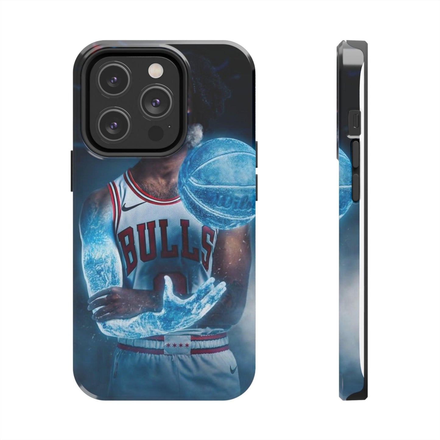 Coby White Chicago Bulls NBA Basketball Printed Tough Phone Case for iPhone & Samsung Galaxy - Dynamic Player Action Design