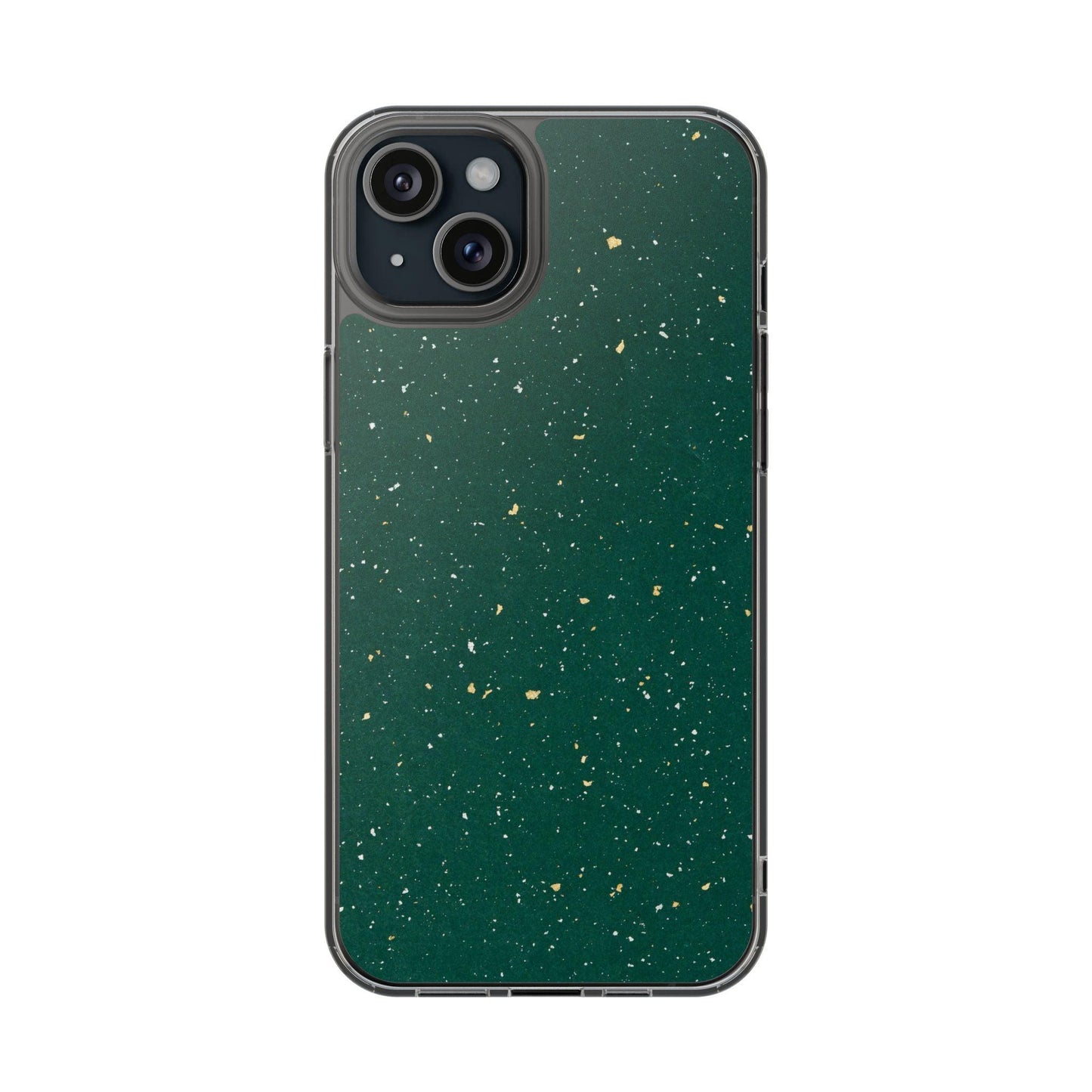 Clear Cases Green with Glitter