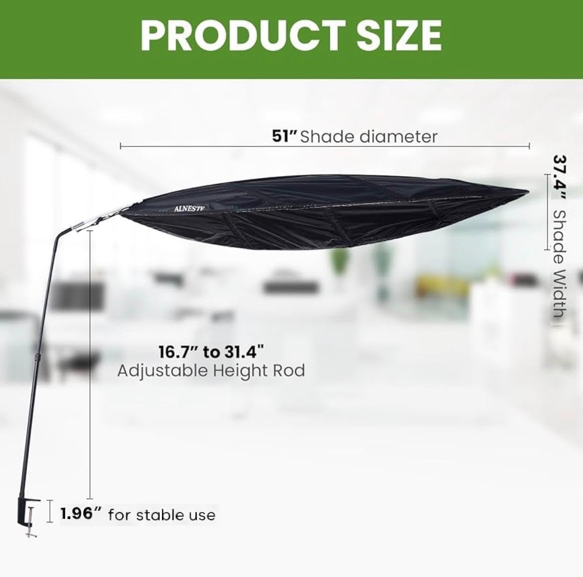 Desk Shade for Cubicle to Block Light, Cubicle Shade, Desk Leaf Shade, Cubicle Leaf, Cubicle Leaf Shade, Office Light Cover, Cubicle Accessory, Designed for Sensitive Worker