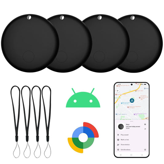 Air Tracker Tag (Android Only), Bluetooth Tracking Device, Item Finder and Key Locator, Works with Google Find Hub, Smart Tag for Vehicle/Luggage/