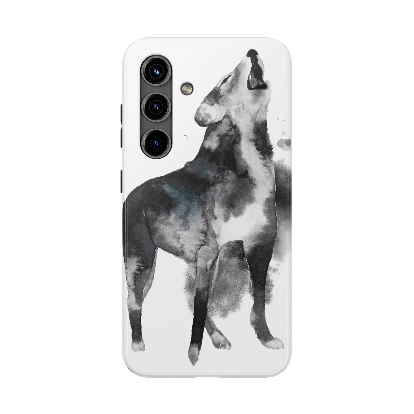 Black and White Dog Printed Tough Phone Cases
