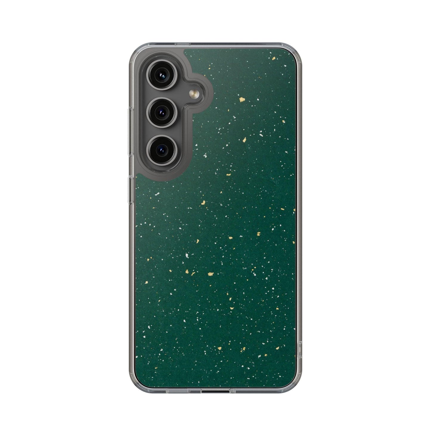 Clear Cases Green with Glitter