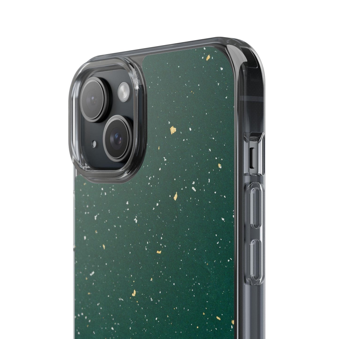 Clear Cases Green with Glitter
