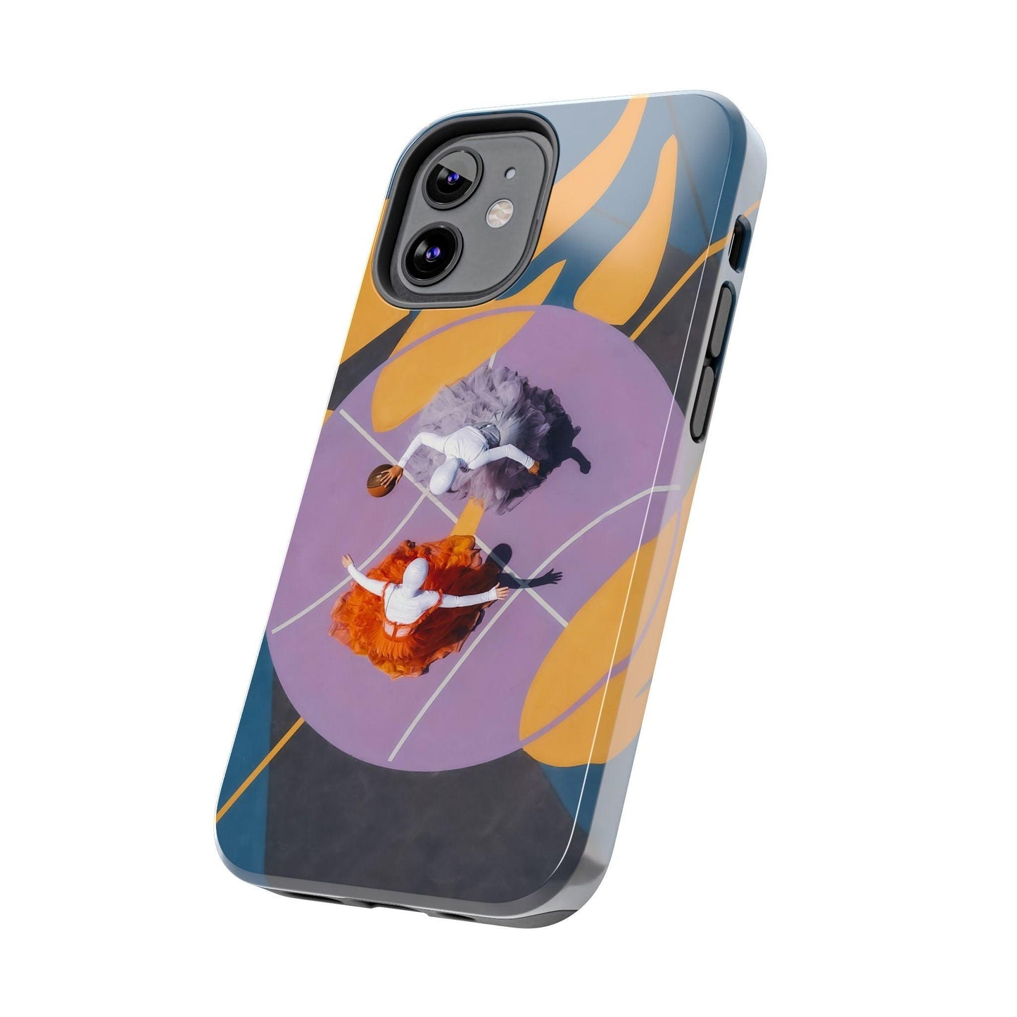 Two Womens Play basket ball Tough Phone Cases