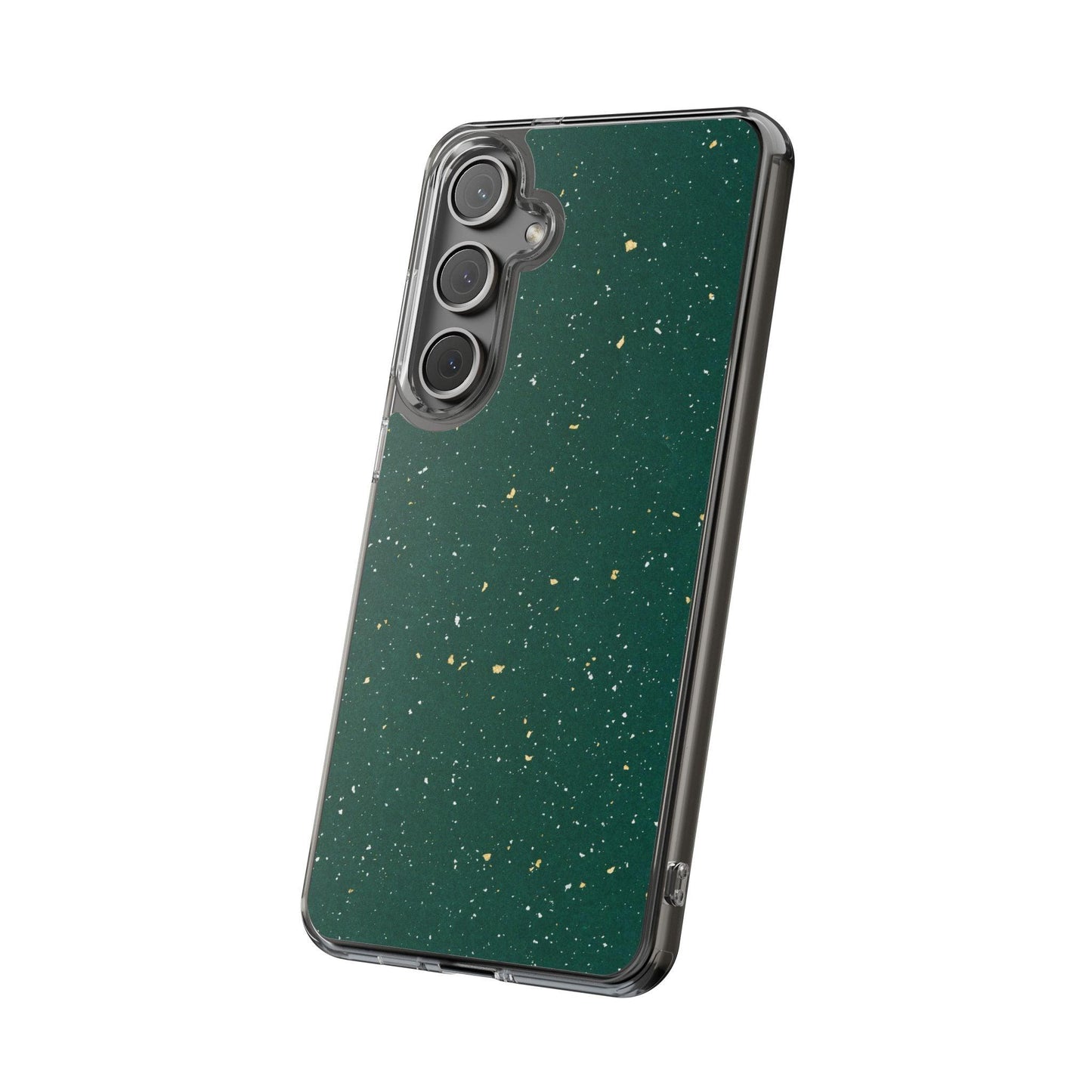 Clear Cases Green with Glitter