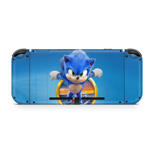 Blue Speedster Nintendo Switch Skin