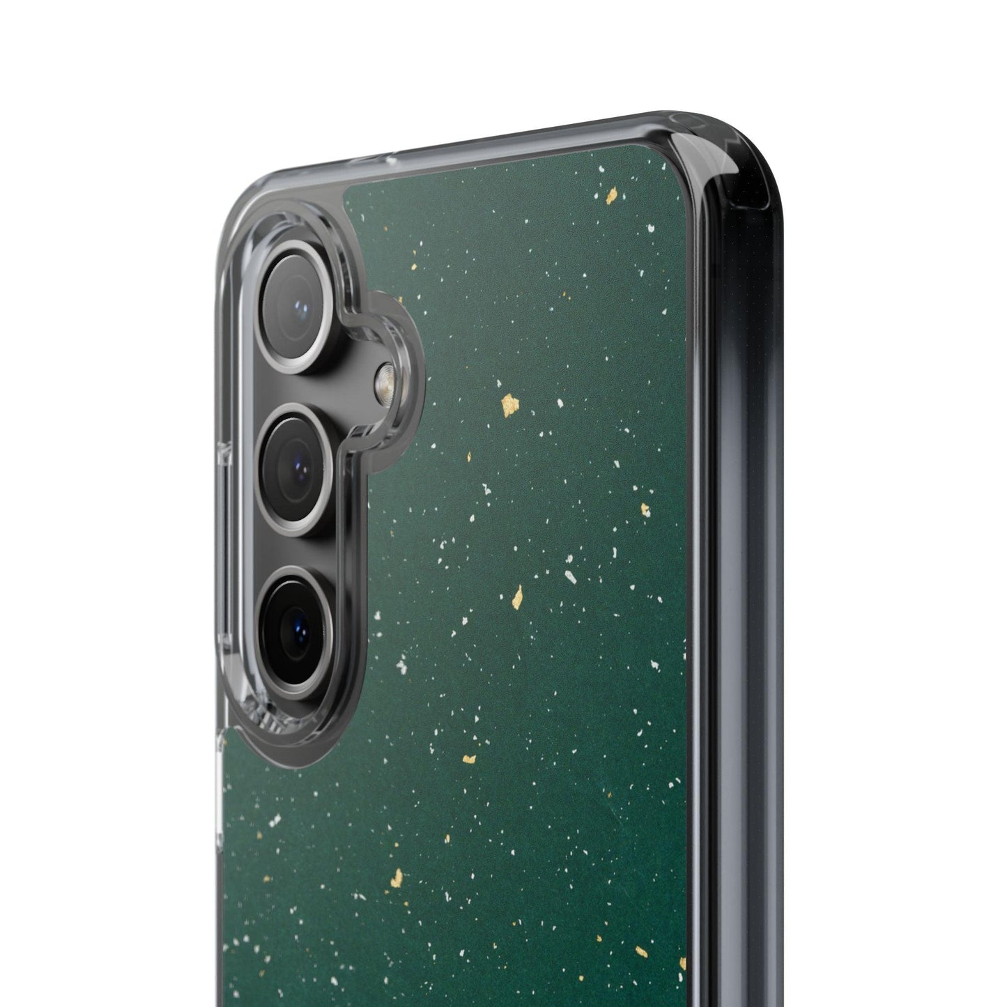 Clear Cases Green with Glitter