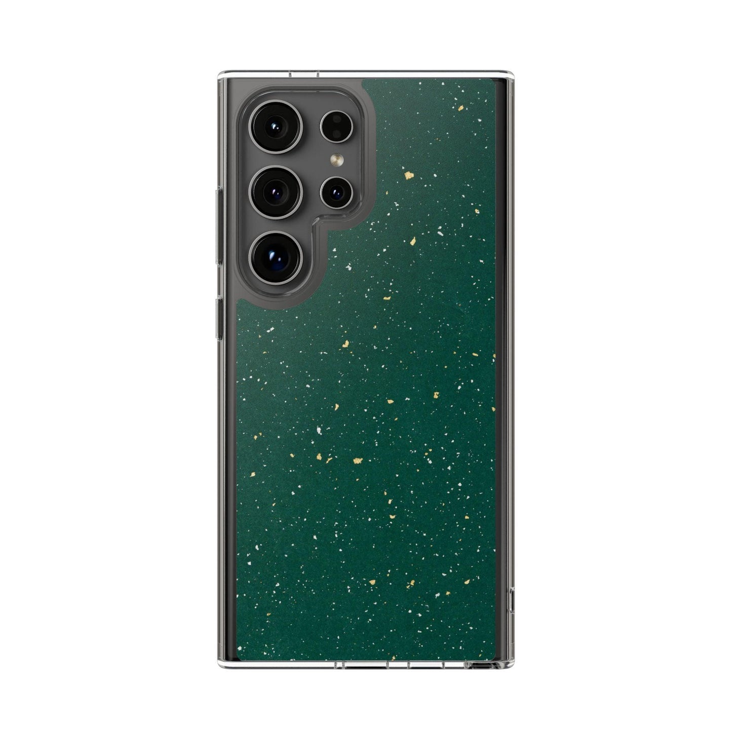 Clear Cases Green with Glitter