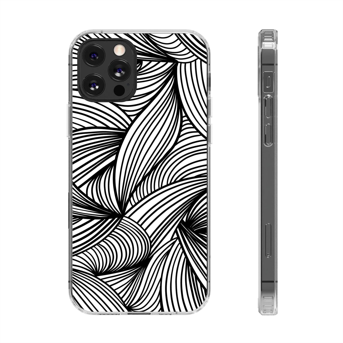 Black and White Illusion Clear Cases