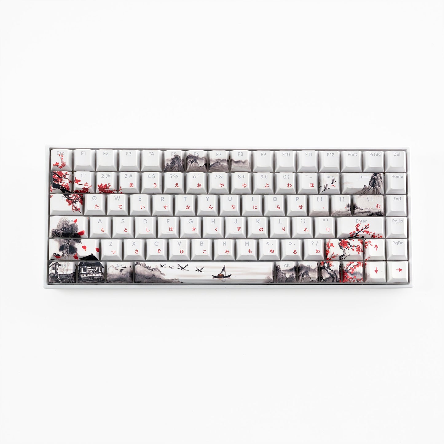 XVX  Plum Blossom Cherry Profile Double shot  5-sided Dye-Sub PBT Keycap Set (127-Key)
