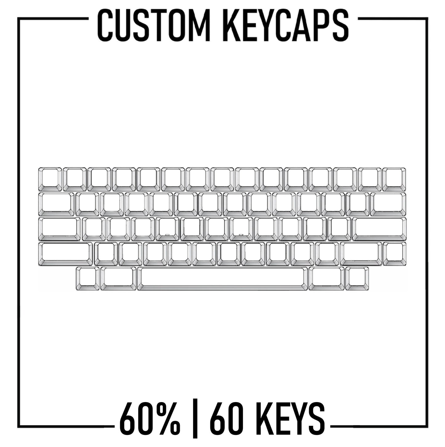 60% Keyboard Custom Keycaps Set | PBT Keycaps ( ANSI | 60 Keys )