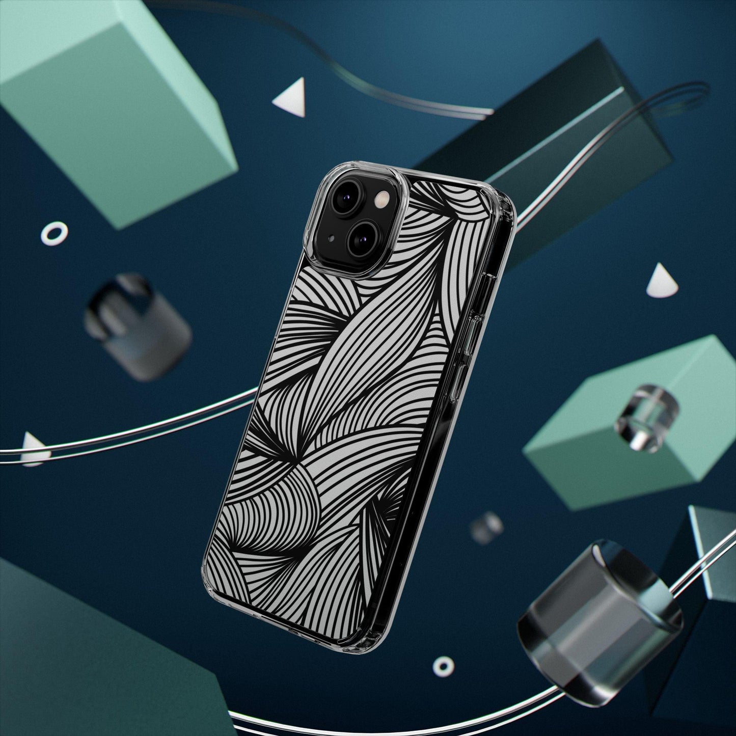 Black and White Illusion Clear Cases