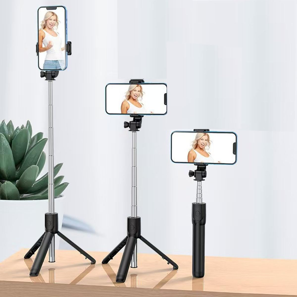 Selfie Stick Tripod 28" — Extendable Phone Tripod with 360° Rotation Holder for Travel, Vlog & Selfies, Universal iPhone & Android