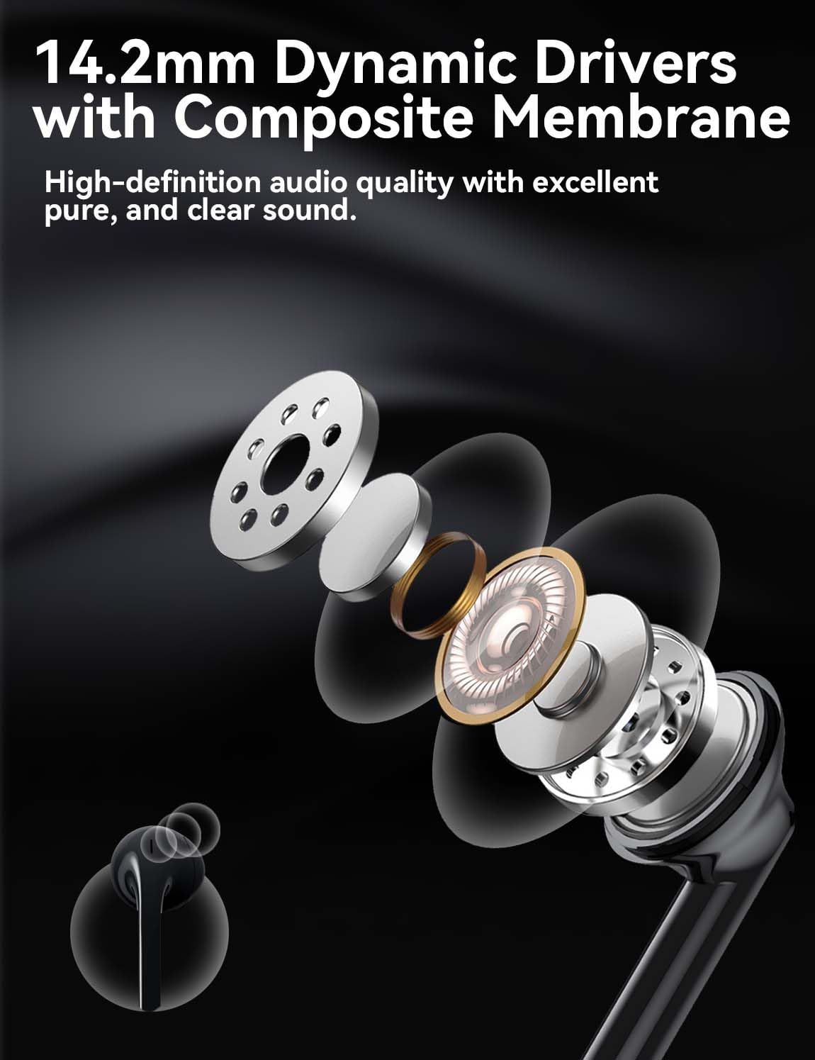 USB-C Wired Earbuds with Mic — Type C Headphones for iPhone 17e/17/16/15 Pro Max, Samsung Galaxy & All USB-C Devices